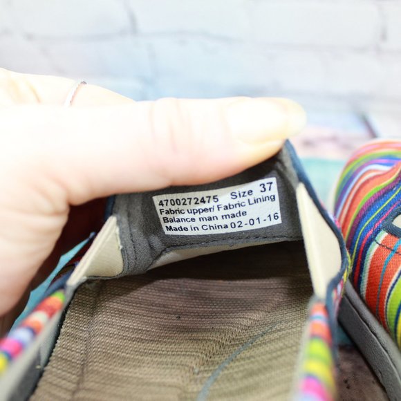 DANSKO Woven Stripe Flat Loafer Sneakers 7 / 37 - Picture 8 of 9